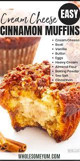 Keto Cinnamon Cream Cheese Muffins Cream Cheese Recipes Dessert Cream Cheese Recipes Almond Flour Cakes