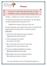 Page 1 Pronouns Worksheet Pronoun Worksheets Nouns And Pronouns Pronoun