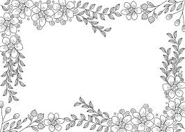 Download 55 free adult coloring pages vector images. Flower Frame Coloring Book For Adult Doodle Style Vector Illustration Handdrawn Tasmeemme Com