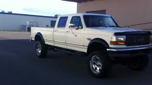 clean lifted 1995 ford f350 crew cab 4x4 xlt longbed 7 3 powerstroke turbo diesel youtube lifted 1995 ford f350 crew cab 4x4 xlt