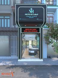 Không gian nhỏ nhưng ấn tượng với mẫu thiết kế tiệm vàng Nhung Hà