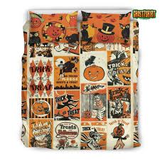 Halloween Bedding Set 01 - Black Cat Art - Trick & Treat Bedding - Pumpkin  Witches Bedding