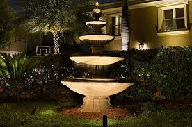 Light Up Fountains And Ponds With Volt S Underwater Lights Water Feature Lighting Landscape Lighting Low Maintenance Garden Design