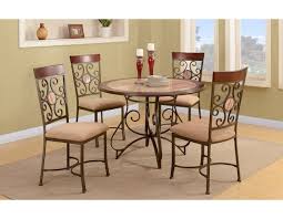 D2061 Brown Dining Set Table 4 Chairs Metal Dining Room Metal Dining Room Chairs Dining Table Chairs