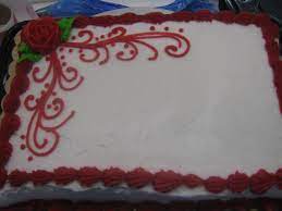 Roses Are Red 1 4 Sheet Buttercream Sheet Cake Designs Wedding Sheet Cakes Birthday Sheet Cakes