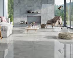Grey themed modern living room furniture and finishes with images. Light Grey Living Room Covered With Ceramic Tiles Looking Like Unique Rocks Ceramika Paradyz