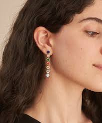 Buy 14K Italian Yellow Gold Rainbow Inlay Circle Disc Drop Earrings, Mother  of Pearl, Lapis, Turquoise, Malachite, Onyx, Coral, Inlay Earrings Online  in India