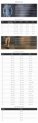 Most Popular Mens Jean Size Chart Levis Jacket Size Chart