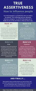 How To Be More Assertive 6 Key Rules Click Infographic To Learn The Best Ways To Get People To L Assertiveness Assertiveness Training How To Influence People