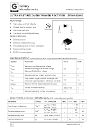 The device is also intended for use as a freewheeling diode in power supplies and other power switching applications. Ultra Fast Recovery Power Rectifier Sf10a400hd Manualzz