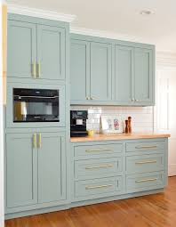 A Big Kitchen Makeover Created From Little Changes Young House Love In 2020 Green Kitchen Cabinets Tall Kitchen Cabinets Big Kitchen