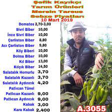 sefik kayikci tarim pa twitter mersin tarsus hal sebze fiyatlari