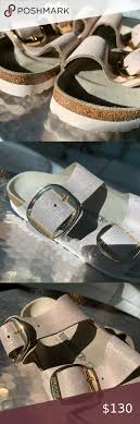 Birkenstock Arizona Big Buckle Washed Metallic Rose Gold Pin On My Posh Closet