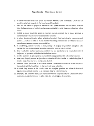 Care este planul dezvoltat sau planul simplu de idei? Popa Tanda Plan Simplu De Idei