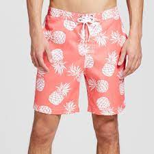 Men S Pineapple Swim Trunks Coral Swim Trunks Red Swim Trunks Mens Swim Trunks