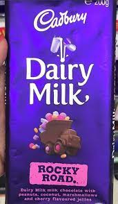Cadbury Dairy Milk Rocky Road Chocolate Bar Dairy Milk Chocolate Cadbury Dairy Milk Chocolate Cadbury Dairy Milk