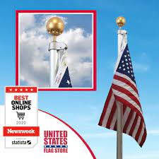 With Our Ultra Bright Ball Top Light Your Flag Is Bound To Stand Out In The Evening Hours We Also Carry A Solar P Flagpole Lighting Flag Pole Flag Store