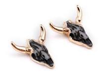 Resin Bull Charms - Buffalo Cattle Skull Pendant - Resin ...