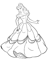 Snow white, cinderella, ariel, belle, jasmine, rapunzel, sophia and other princesses live in the fantasy world. Disney Princess Beauty And The Beast Belle Coloring Page H M Coloring Pages Disney Princess Coloring Pages Disney Princess Colors Princess Coloring