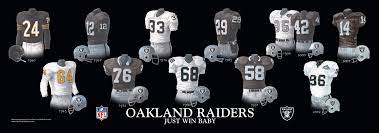 Shop for las vegas raiders jerseys at the las vegas raiders lids shop. Heritage Uniforms And Jerseys Nfl Mlb Nhl Nba Ncaa Us Colleges Oakland Raiders Uniform And Team History