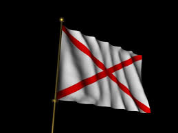 Produktinformationen flagge alabama 80 g/m². Alabama Flagge Bienenfisch Design
