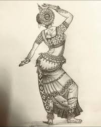 Traditional Dance Sketch Mandela Art Girl Drawing Sketches Diy Art Painting