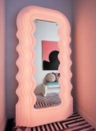 Modern Sophisticated Meets The 80 S Designed By Jen Talbot In 2020 80s Interior Design Aesthetic Room Decor Mirror Designs