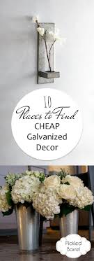 Galvanized bucket with burlap, perfect for spring flowers on a. 10 Places To Find Cheap Galvanized Decor Pickled Barrel