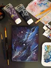 لوحة جديدة بالاكريليك art drawings abstract