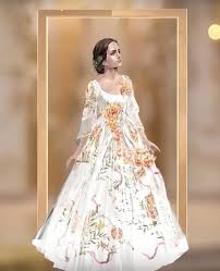 Jacqueline Durran Talking About The Celebration Dress My Concept Was Around A French Garden We To Belle Celebration Dress Celebrity Dresses Elsa Fancy Dress
