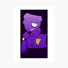Purple guy likes to eat toast. Fnaf Purple Guy Art Prints Redbubble