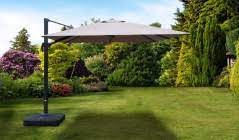 The cross base is supplied with 4 x 30kg bases (either granite or concrete) and can be loaded with. Cantilever Parasols Garden Umbrellas Cantilever Overhanging Parasols Corido