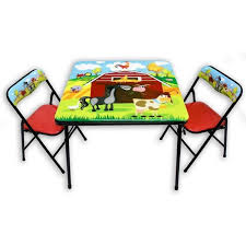 Old Mcdonalds Barnyard Activity Table Plus 2 Chair Set Combo W Washable Surface Gener8 Kids Table And Chairs Kids Folding Table Fold Up Table