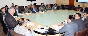 Minister For Public Works Abdul Rehman Veeri Chairing A Meeting Latest Images Excelsior Image