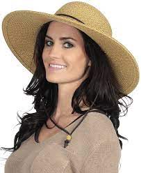 Women S Upf 50 Wide Brim Braided Straw Sun Hat With Lanyard Natural Brown C312duxkz55 Wide Brim Sun Hat Summer Straw Hat Straw Sun Hat