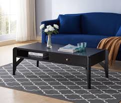 Wheels allow you to easily move the table while vacuuming or entertaining. Btm Modern X Designed Wood Coffee Table With Storage Shelf For Living Room Black Furniture Living Room Furniture Cate Org