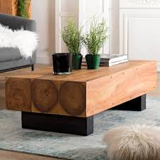tables basses en bois rondes carrees industrielles meubles de salon pier import table basse table basse bois table basse baroque