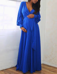139 The Santorini Wrap Gown Royal Blue Maternity Gown From Www Chicbumpclub Com Blue Maternity Dress Pregnant Party Dress Stylish Maternity Outfits