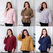 Check spelling or type a new query. Jual Baju Blouse Wanita Kiara Top Blouse Baju Atasan Wanita Lengan Panjang Jakarta Barat Millennia Fashion Tokopedia