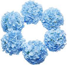 Check spelling or type a new query. Buy Duhouse Artificial Hydrangea Silk Flower Heads With Stem Fake Blue Hydrangea Bigger Flowers For Wedding Home Garden Centerpiece Pack Of 6 Online In Germany B07zbh4mwb