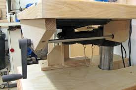 Height Adjustable Drill Press Table By Bendwriter Lumberjocks Com Woodworking Community Drill Press Table Drill Press Height Adjustable