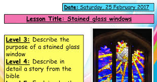 They mostly tell stories out of the bible and are very large. Stained Glass Windows Teaching Resources