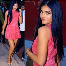 Kylie Jenner And Her Navy Dress Blue Hair Navy Blue Hair Navy Hair