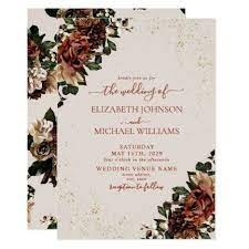 Welcome to our first, bohemian boho wedding or shower guide! Boho Terracotta Greenery Floral Wedding Invitation Zazzle Com In 2020 Floral Wedding Invitations Wedding Invitations Boho Wedding Invitations