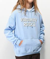 Danny Duncan Virginity Rocks Light Blue White Hoodie Zumiez Stylish Hoodies Oversized Hoodie Dress Trendy Hoodies