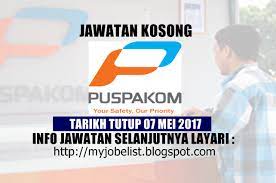 Jawatan kosong puspakom sdn bhd 23 jun 2017. Jawatan Kosong Puspakom Sdn Bhd 07 Mei 2017