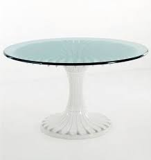 Knocbel 48 inch round dining table with tempered glass top & wooden base, 250lbs weight capacity (clear and black). Classic Dining Table Art 362 Chelini Glass Metal Base Round