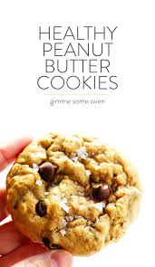 Healthy Peanut Butter Cookies Gimme Some Oven Recipe Healthy Peanut Butter Cookies Peanut Butter Cookie Recipe Healthy Sweets