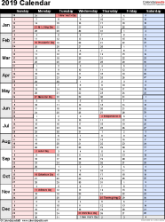 Drag and drop image placeholder. 2019 Calendar Free Printable Excel Templates Calendarpedia