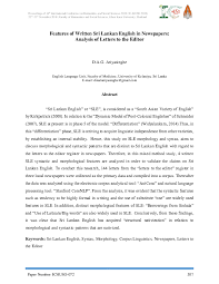 256designs fumiaki kawano fumiaki kawano 256designs is the tokyo based designer of the squarish font 256 ver11 2003 and of 256led. Pdf Features Of Written Sri Lankan English In Newspapers Analysis Of Letters To The Editor Dinali Ariyasinghe Academia Edu